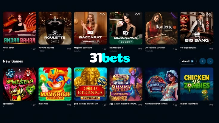 31bets casino presented on mobile device in Pakistan with slots and live games